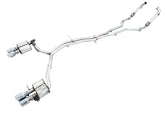 AWE SwitchPath™ Exhaust for Audi B9 S4 - Non-Resonated - Chrome Silver 102mm Tips - Primary